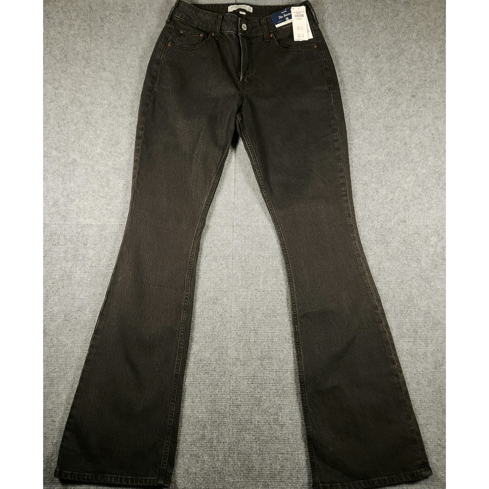 Abercrombie & Fitch Jeans Womens 26 The Bootcut Mid Rise Curve Love Black NEW